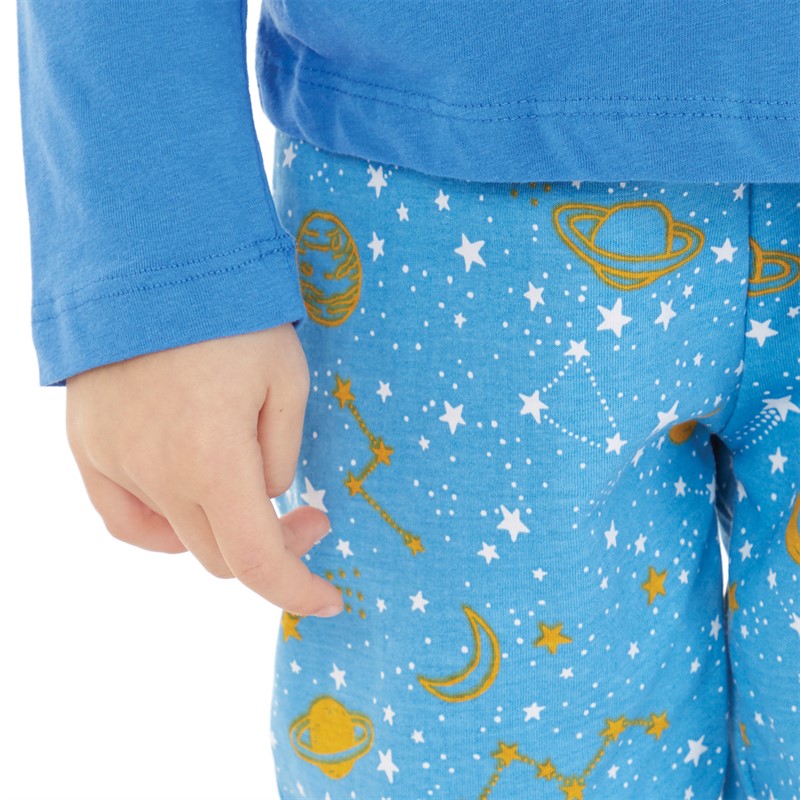 Threadgirls Girls Moon And Back Pyjama Set Blue