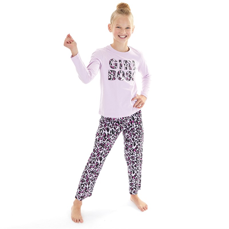 Threadgirls Girls Girl Boss Pyjama Set Orchid Bloom