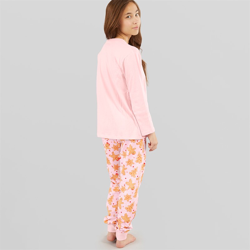 Threadgirls Girls Christmas Sweet Dreams Pyjama Set Pink
