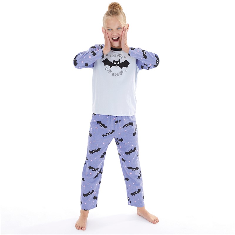 Threadgirls Girls Too Cute To Spook Pyjama Set Lavender