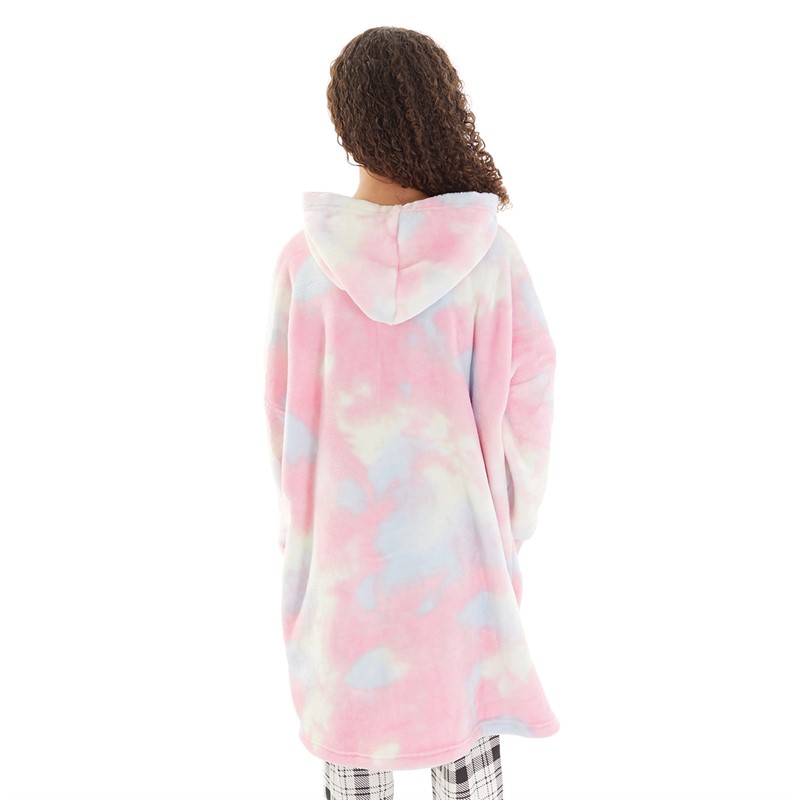 Threadgirls Mädchen Molly Übergröße Decke Hoodie Rosa Mehrfarbig