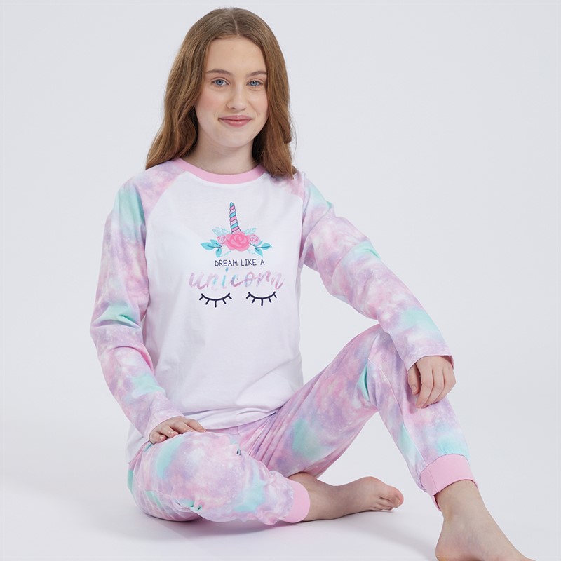 Threadgirls Girls Sleep Tight Pyjama Set Pink Multi