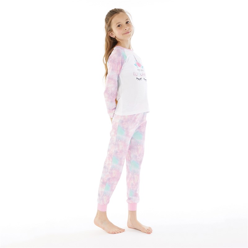 Threadgirls Girls Sleep Tight Pyjama Set Pink Multi