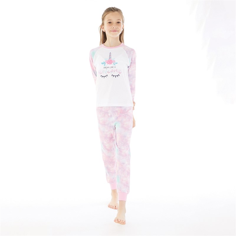 Threadgirls Girls Sleep Tight Pyjama Set Pink Multi