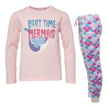 Threadgirls Girls Part Time Mermaid Pyjama Set Pink