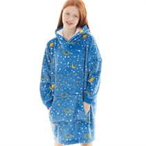 Threadgirls Girls Oversized Blanket Hoodie Blue