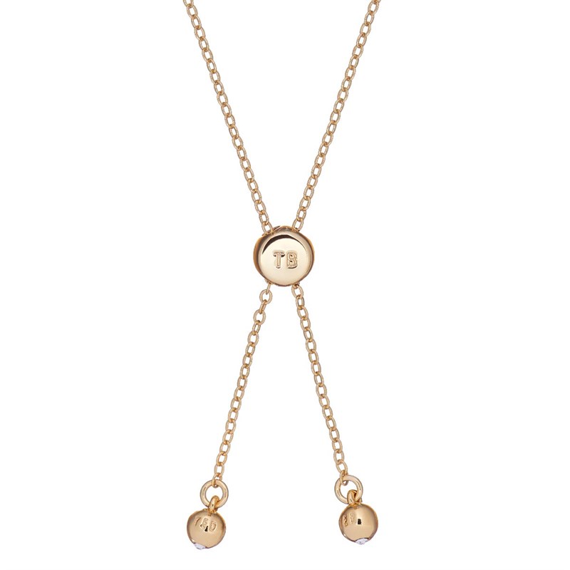 Ted Baker Bijouterie Carsaa Crystal Petite Bow Drawstring Femme Doré