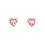 Ted Baker Womens Han Crystal Heart Earrings Rose Gold/Light Rose