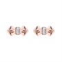 Ted Baker Womens Susli Solitaire Bow Stud Earrings Rose Gold/Crystal
