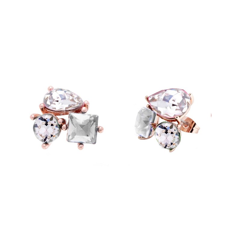 Ted Baker Womens Carlenn Crystal Candy Stud Earrings Rose Gold/Crystal