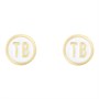 Ted Baker Womens Dollsa Dolly Mix Round Stud Earrings Gold/White