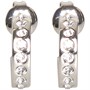 Ted Baker Womens Seeni Mini Hoop Huggie Earrings Silver/Crystal