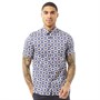 Ted Baker Mens Yogaa Short Sleeve Bold Geo Print Shirt Blue
