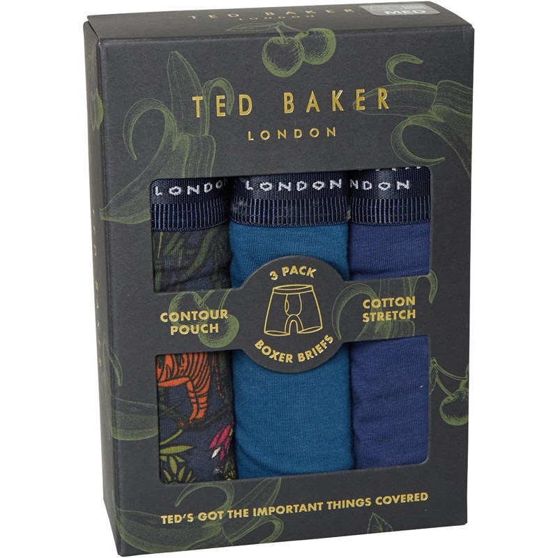 Ted Baker Mens Three Pack Cotton Boxer Briefs Multi