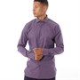 Ted Baker Męskie Nudee Box Stitch Endurance Koszule z Długim Rękawem Ciemny Fiolet