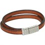 Ted Baker Mens MXG-Bevies-Leather Double Wrap Bracelet Tan