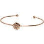 Ted Baker Bijouterie Elvas Enamel Mini Button Ultra Fine Cuff Femme Doré-Rose