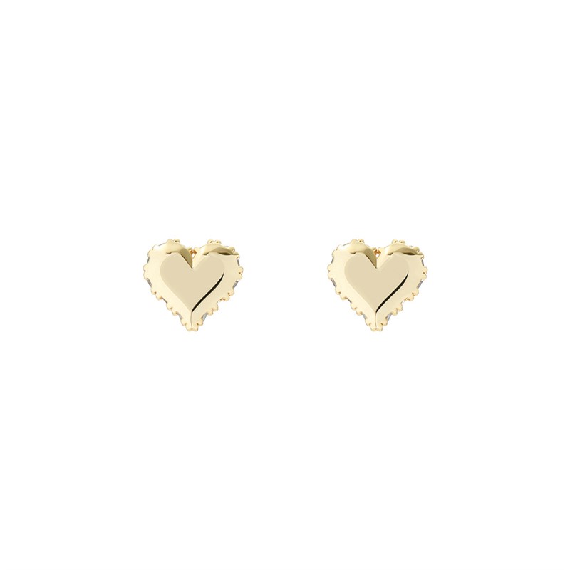 Ted Baker Womens Sersy Sparkle Heart Stud Earrings Gold Tone/Clear Crystal