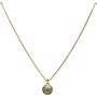 Ted Baker Womens Gemmarh Gem Button Pendant Gold Tone/Abalone Shell/Green Crystal