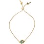 Ted Baker Womens Giselo Gem Button Bracelet Gold Tone/Abalone Shell/Green Crystal