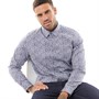 Ted Baker Mens Vanola Floral Long Sleeve Shirt Navy