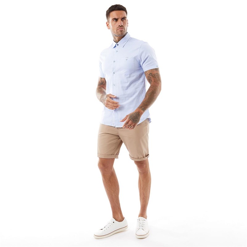 Ted Baker Mens Yesso Oxford Short Sleeve Shirt Blue