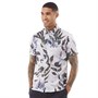 Ted Baker Mens Dudum Flower And Leaf Print Short Sleeve Shirt Lilac