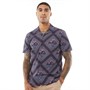 Ted Baker Mens Brayden Short Sleeve Tile Print Shirt Navy