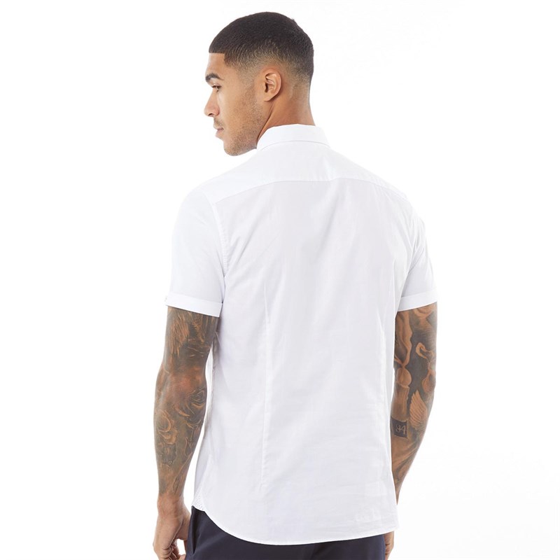 Ted Baker Mens Yesso Short Sleeve Oxford Shirt White