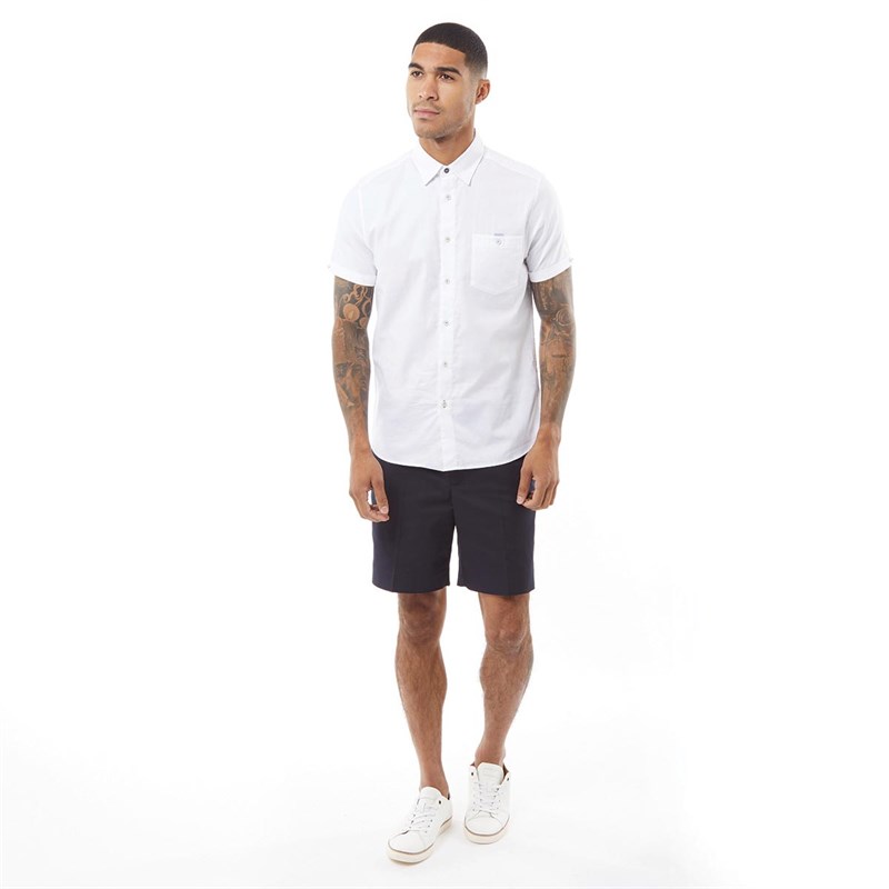 Buy Ted Baker Mens Yesso Short Sleeve Oxford Shirt White 1423