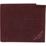 Ted Baker Mens Sandbar Micro Perforated Nucuk Bifold Wallet Oxblood