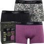 Ted Baker Mens Three Pack Cotton Fashion Trunks Wood Violet/Black/Duffel Bag Maps