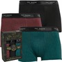 Ted Baker Mens Three Pack Cotton Trunks Port Royale/Black/Botanical Garden