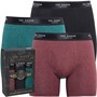 Ted Baker Mens Three Pack Cotton Boxer Briefs Port Royale/Black/Botanical Garden