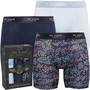 Ted Baker Mens Three Pack Cotton Boxer Briefs Navy/Gibraltar Sea Mirin