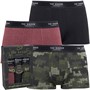 Ted Baker Mens Three Pack Cotton Trunks Port Royale/Black/Forest Jigsaw Camo