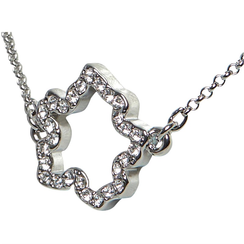Ted Baker Womens Cresah Crystal Magnolia Hoop Bracelet Silver/Crystal