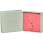 Ted Baker Womens Hunta Chain Of Hearts Pendant Pale Gold