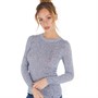 Ted Baker Womens Iolana Rayon Rib Crew Neck Jumper PL-Blue
