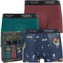 Ted Baker Mens Three Pack Cotton Trunks Botanical Garden/Port Royale/Keppel Navy