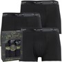 Ted Baker Mens Three Pack Cotton Trunks Black/Black/Black