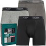 Ted Baker Mens Three Pack Cotton Boxer Briefs Grey/Heather Grey/Black