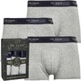Ted Baker Mens Three Pack Cotton Trunks Heather Grey