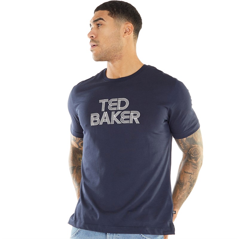 Ted Baker Men's Nylon Field Jacket - Navy Blue Lightweight Outdoor Coat