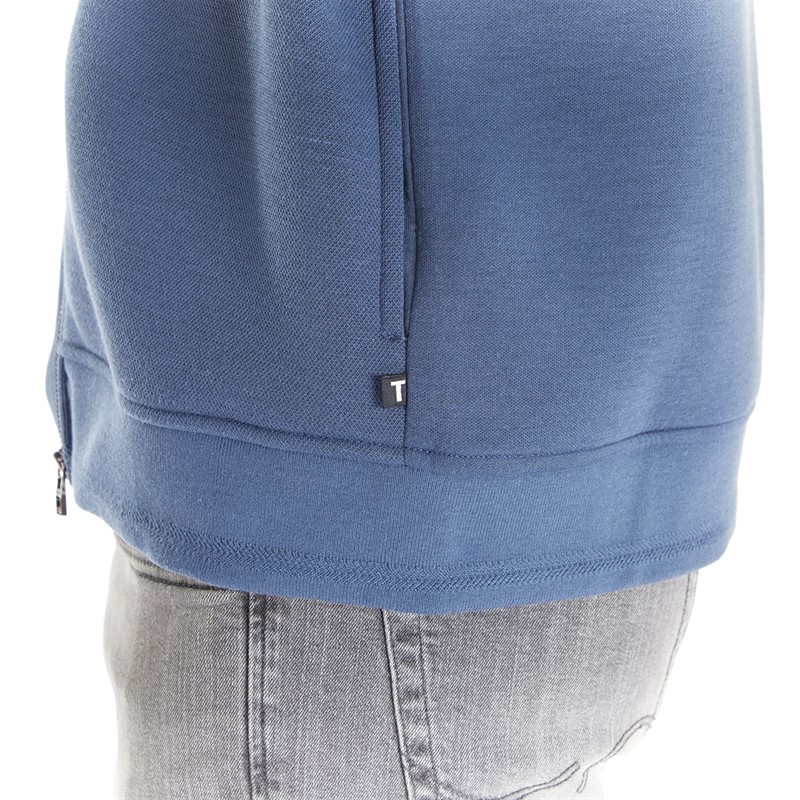 Ted Baker Mens Tymos Zip Through Sweatshirt Dark-Blue