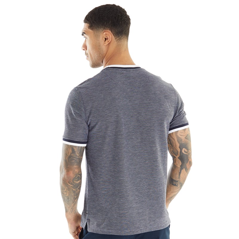 Ted Baker Mens Bowker Textured T-Shirt Navy