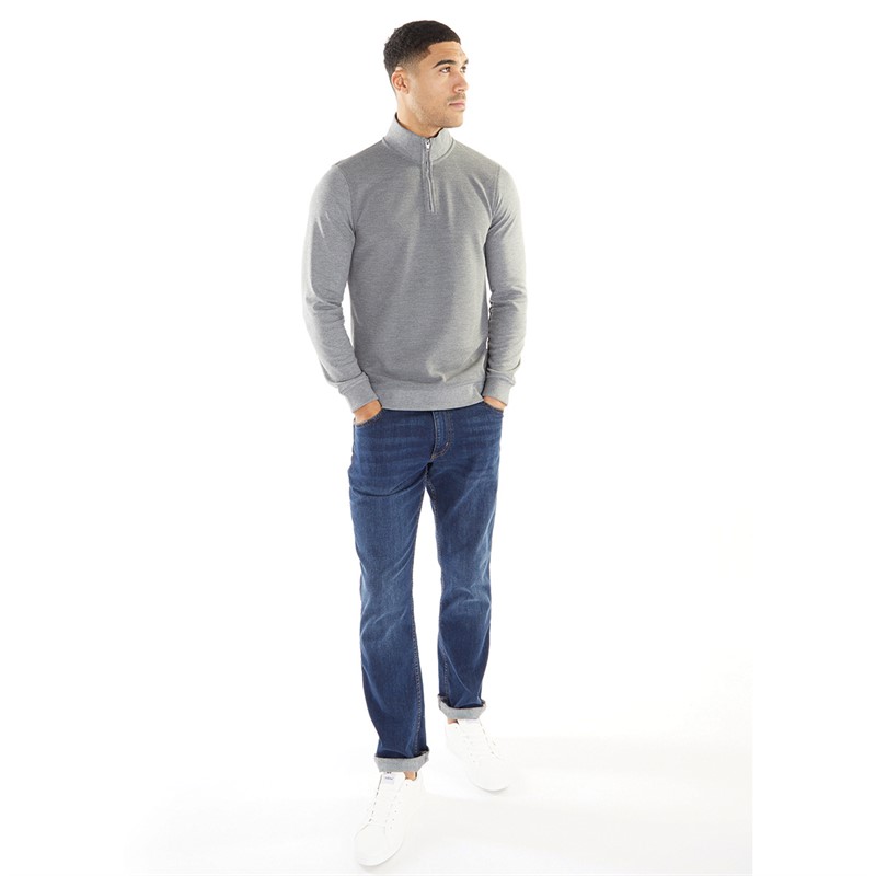 Ted Baker Mens Bits Funnel Neck Jumper Grey-Marl