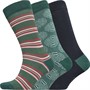 Ted Baker Mens Metoyou Three Pack Socks Assorted