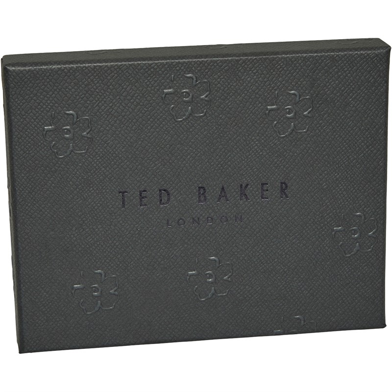 Ted Baker Mens Sharet Leather Check Key And Cardholder Black