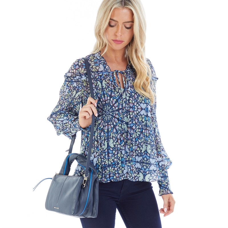 Ted Baker Womens Nilania Twisted Handle Cross Body Dark-Blue